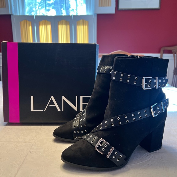 Lane Bryant Shoes - Lane Bryant Black Ankle Boots with Buckled Straps